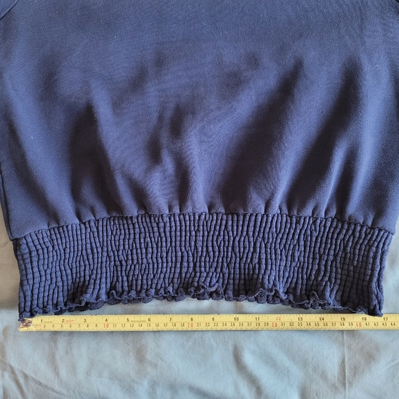 Levi's Navy Blue Balloon-Sleeve Top - Picture 11 of 11